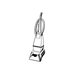 Vacuum Deacal upright vacuum cleaner with extended hose and base