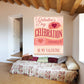 Valentine's Day celebration sticker with hearts reading 'Be My Valentine' and 'February 14'