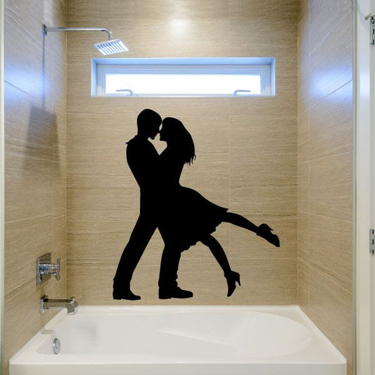 Image of Valentines Day Lovers Dance Embrace Decal