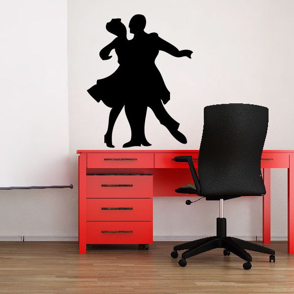 Image of Valentines Day Lovers Dancing Couple Decal