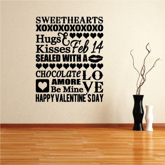 Image of Valentines Day Typography Decal