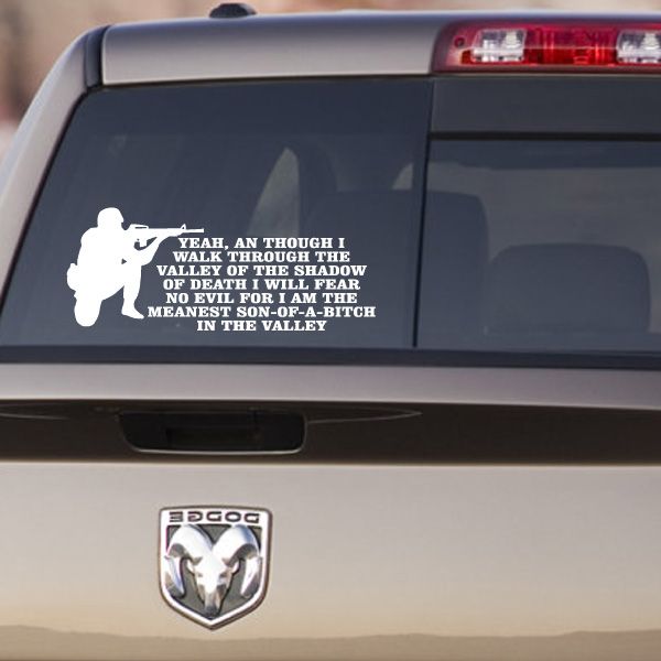 Image of Valley of the Shadow of Death Quote Decal