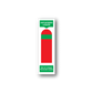 Vapourising liquids fire extinguisher sticker with red and green warning text
