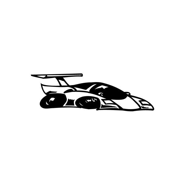 Black sports car window vinyl decal sticker