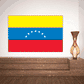 Venezuela flag sticker, rectangular design with yellow, blue, and red bands