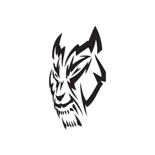 Image of Vengeful Wolf Head Decal