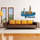 Venice sticker with city skyline and word Venice