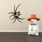 Black venomous spider wall decal with detailed fangs and long legs
