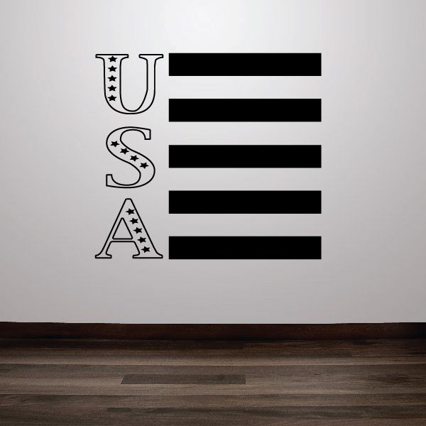 Image of Vertical America Flag USA Wall Decal