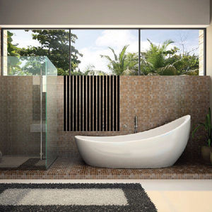 Vertical line wall decal with black vertical bars