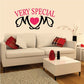 Wall decal with 'Very Special' text and pink heart with decorative cursive letters