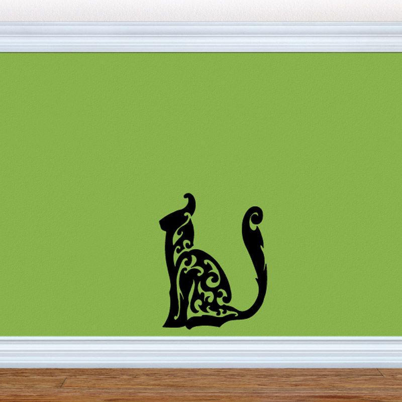 Image of Victorian Sitting Cat Decal