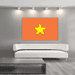 Vietnam flag sticker with orange field and centered yellow five-point star