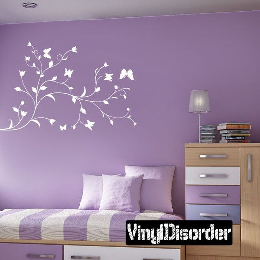 Vine with Butterflies Decal