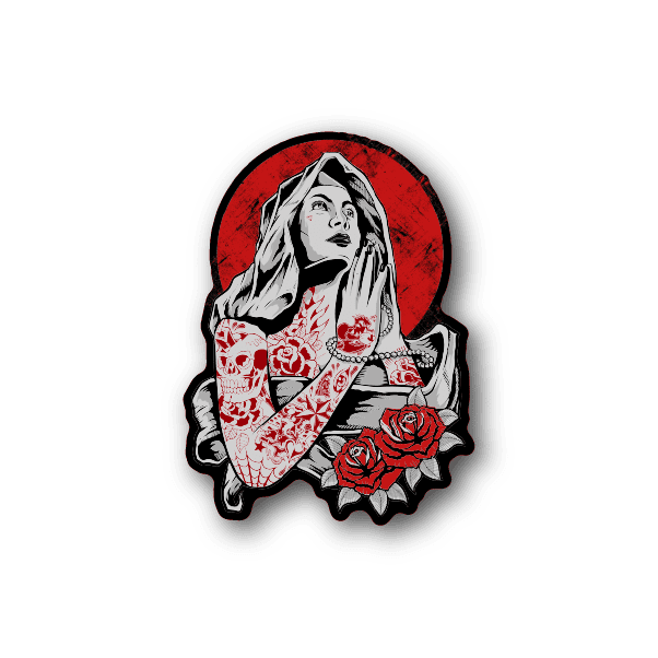 Image of Virgin Mary Praying Sticker