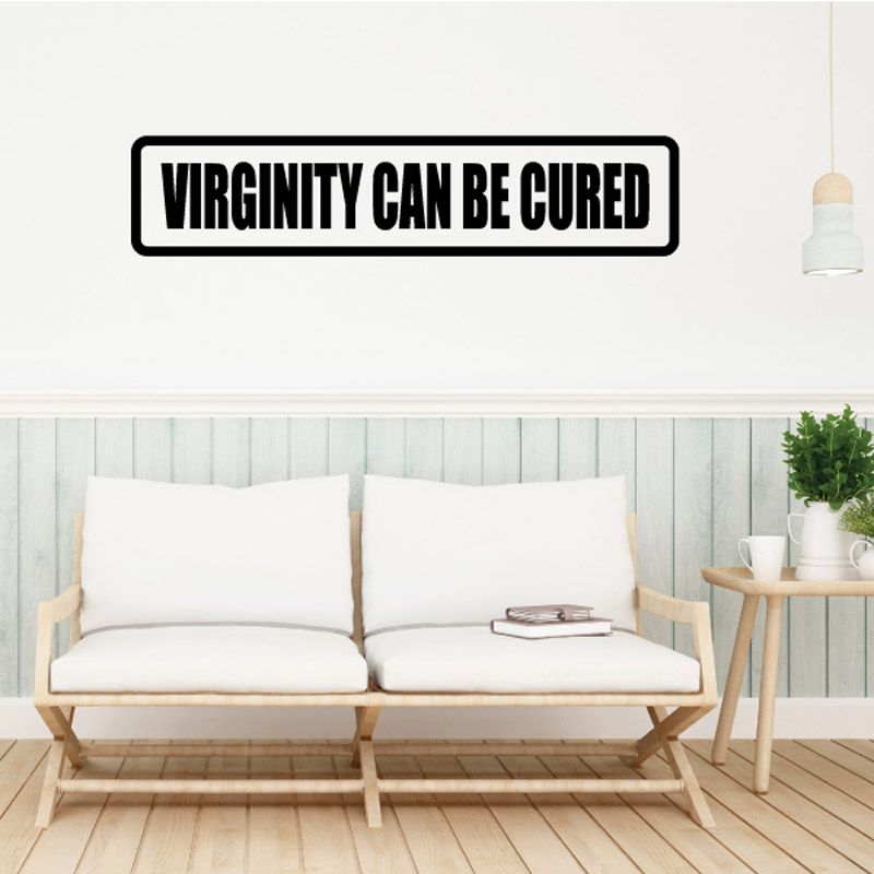 Image of Virginity can be cured Decal