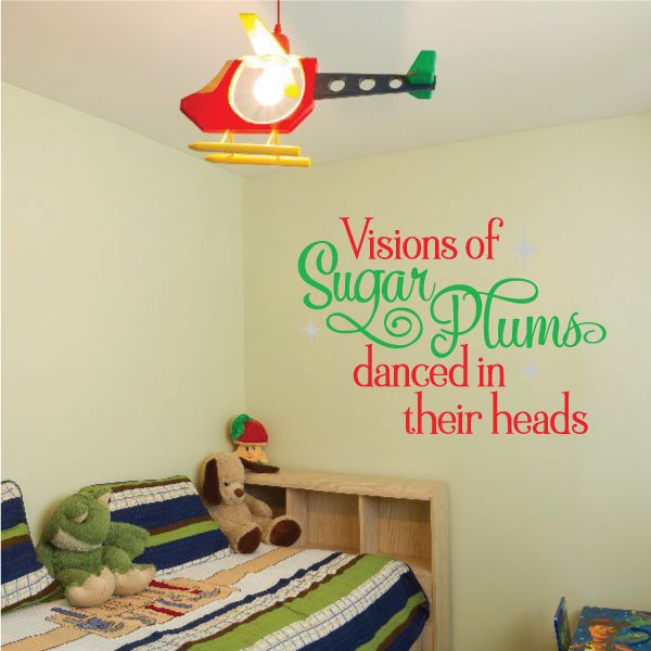 Image of Visions Of Sugar Plums Quote Printed Decal