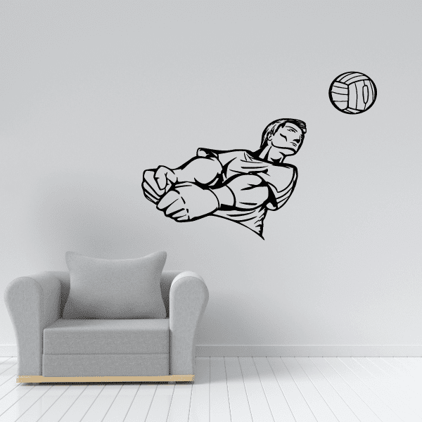 Image of Volleyball Wall Decal - Vinyl Decal - Car Decal - CDS026