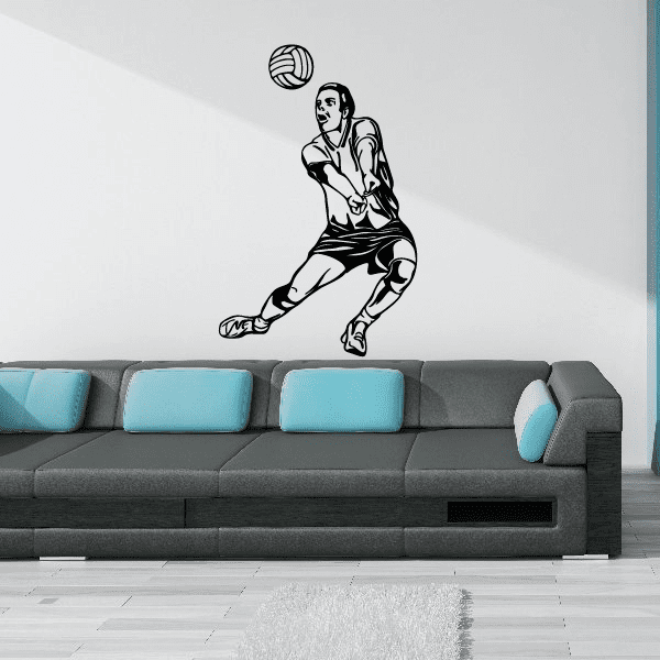 Image of Volleyball Wall Decal - Vinyl Decal - Car Decal - CDS049