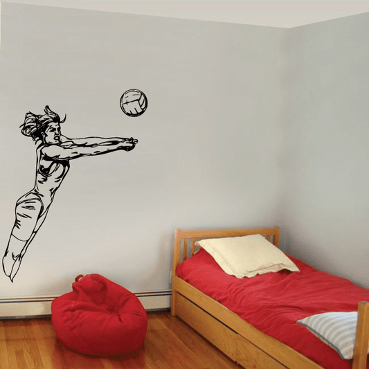 Image of Volleyball Wall Decal - Vinyl Decal - Car Decal - CDS070