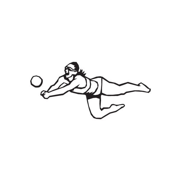 Image of Volleyball Wall Decal - Vinyl Decal - Car Decal - DC 003