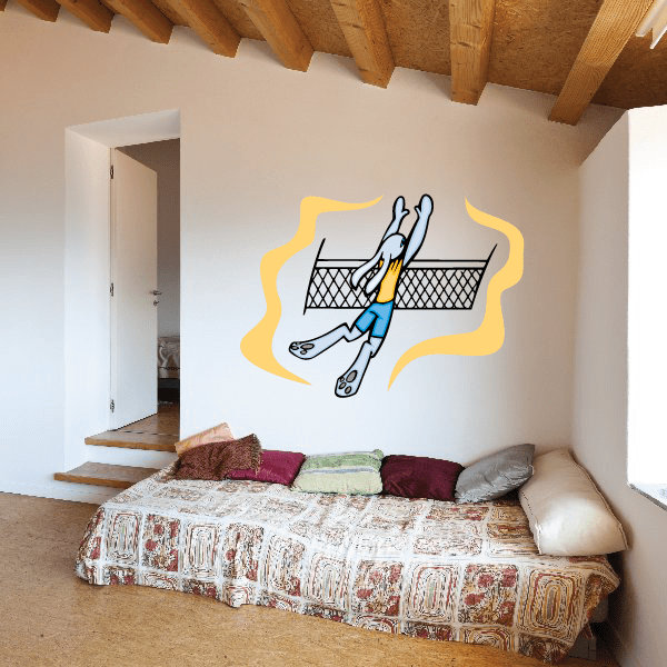 Image of Volleyball Wall Decal - Vinyl Sticker - Car Sticker - Die Cut Sticker - CDSCOLOR003
