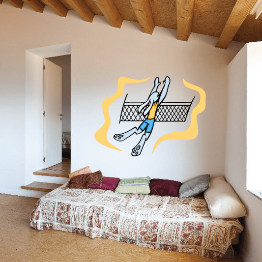 Image of Volleyball Wall Decal - Vinyl Sticker - Car Sticker - Die Cut Sticker - CDSCOLOR003
