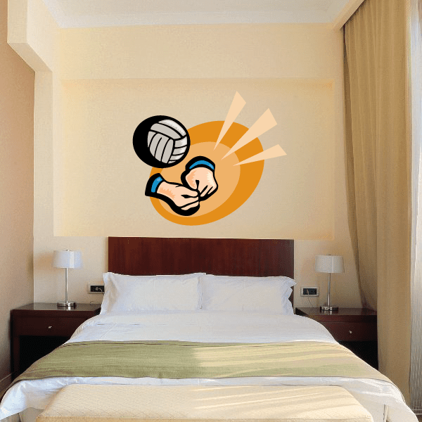 Image of Volleyball Wall Decal - Vinyl Sticker - Car Sticker - Die Cut Sticker - CDSCOLOR009