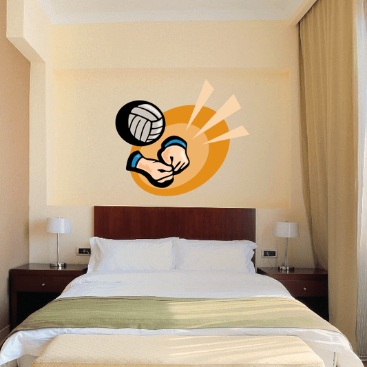 Image of Volleyball Wall Decal - Vinyl Sticker - Car Sticker - Die Cut Sticker - CDSCOLOR009