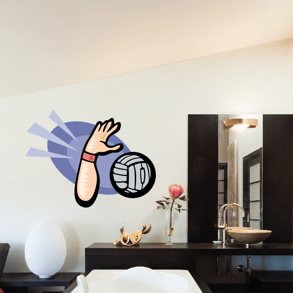 Image of Volleyball Wall Decal - Vinyl Sticker - Car Sticker - Die Cut Sticker - CDSCOLOR011