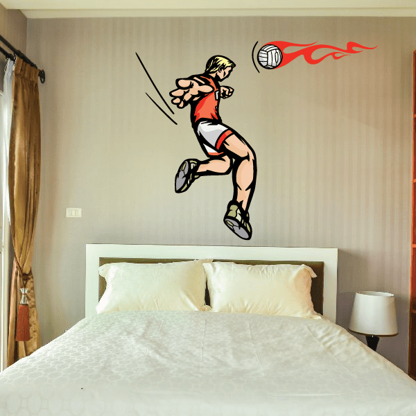 Image of Volleyball Wall Decal - Vinyl Sticker - Car Sticker - Die Cut Sticker - CDSCOLOR014