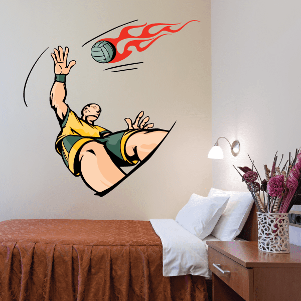 Image of Volleyball Wall Decal - Vinyl Sticker - Car Sticker - Die Cut Sticker - CDSCOLOR018