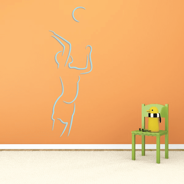Image of Volleyball Wall Decal - Vinyl Sticker - Car Sticker - Die Cut Sticker - CDSCOLOR036