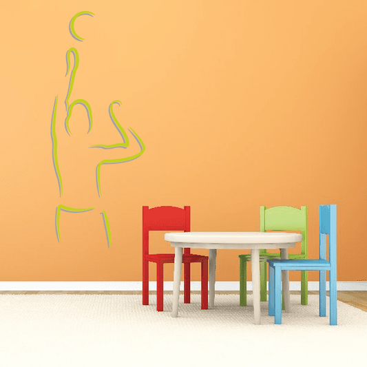 Image of Volleyball Wall Decal - Vinyl Sticker - Car Sticker - Die Cut Sticker - CDSCOLOR040