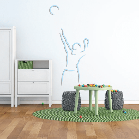 Image of Volleyball Wall Decal - Vinyl Sticker - Car Sticker - Die Cut Sticker - CDSCOLOR046