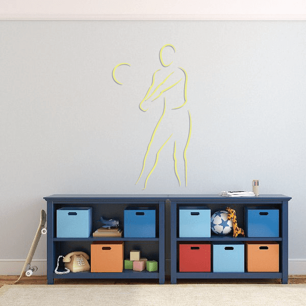 Image of Volleyball Wall Decal - Vinyl Sticker - Car Sticker - Die Cut Sticker - CDSCOLOR050