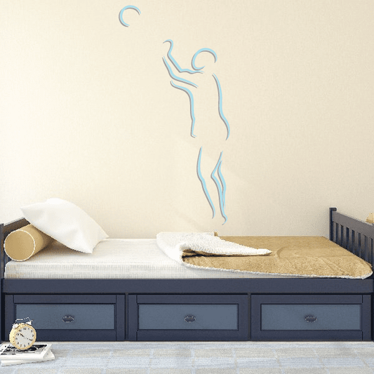 Image of Volleyball Wall Decal - Vinyl Sticker - Car Sticker - Die Cut Sticker - CDSCOLOR051