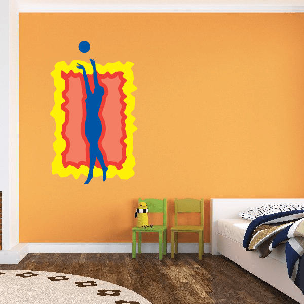 Image of Volleyball Wall Decal - Vinyl Sticker - Car Sticker - Die Cut Sticker - CDSCOLOR063