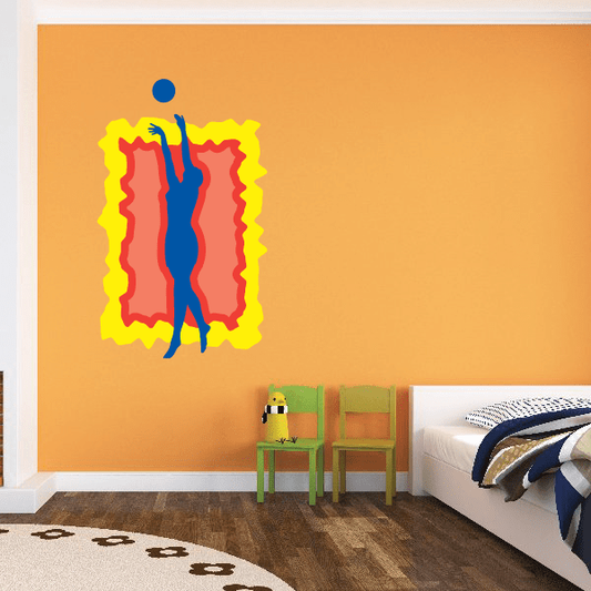 Image of Volleyball Wall Decal - Vinyl Sticker - Car Sticker - Die Cut Sticker - CDSCOLOR063