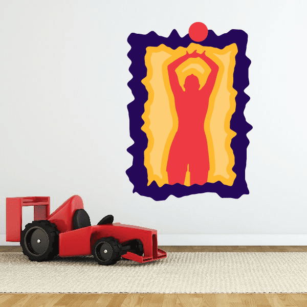 Image of Volleyball Wall Decal - Vinyl Sticker - Car Sticker - Die Cut Sticker - CDSCOLOR067