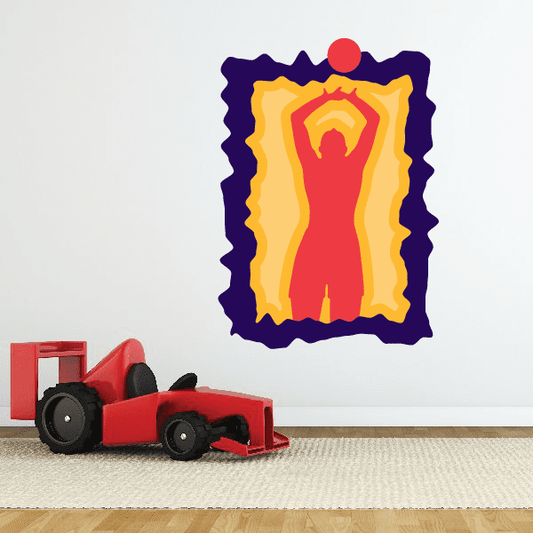 Image of Volleyball Wall Decal - Vinyl Sticker - Car Sticker - Die Cut Sticker - CDSCOLOR067