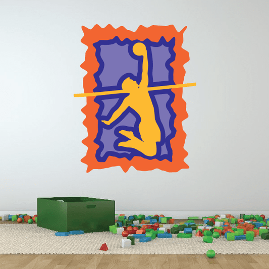 Image of Volleyball Wall Decal - Vinyl Sticker - Car Sticker - Die Cut Sticker - CDSCOLOR069