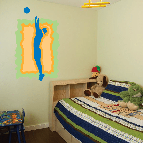 Image of Volleyball Wall Decal - Vinyl Sticker - Car Sticker - Die Cut Sticker - CDSCOLOR072