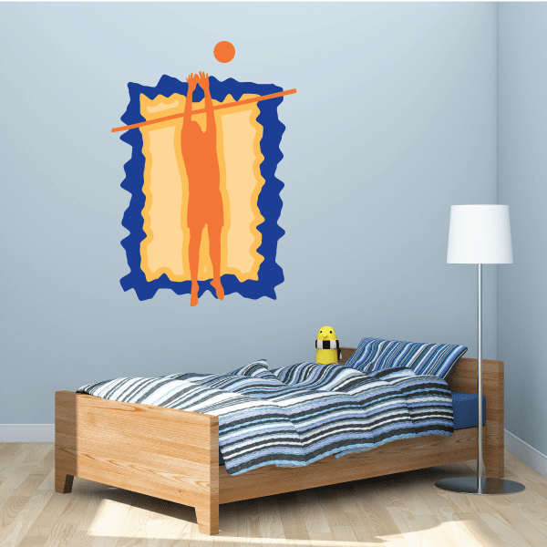 Image of Volleyball Wall Decal - Vinyl Sticker - Car Sticker - Die Cut Sticker - CDSCOLOR074