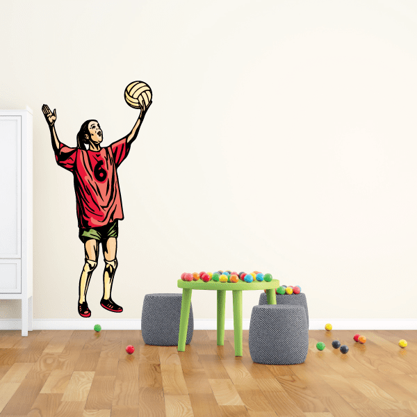 Image of Volleyball Wall Decal - Vinyl Sticker - Car Sticker - Die Cut Sticker - CDSCOLOR082