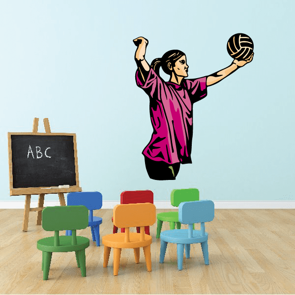 Image of Volleyball Wall Decal - Vinyl Sticker - Car Sticker - Die Cut Sticker - CDSCOLOR085
