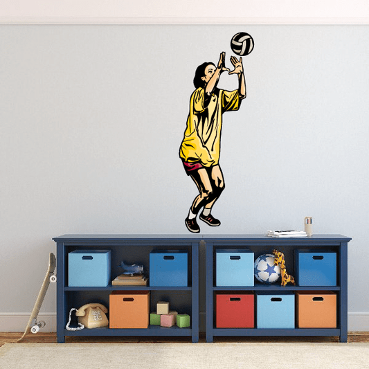Image of Volleyball Wall Decal - Vinyl Sticker - Car Sticker - Die Cut Sticker - CDSCOLOR086