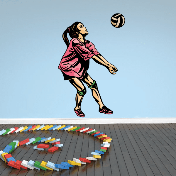 Image of Volleyball Wall Decal - Vinyl Sticker - Car Sticker - Die Cut Sticker - CDSCOLOR088