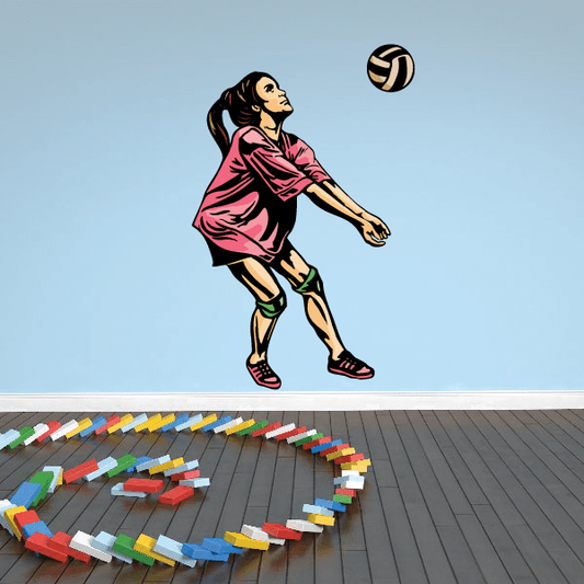 Image of Volleyball Wall Decal - Vinyl Sticker - Car Sticker - Die Cut Sticker - CDSCOLOR088