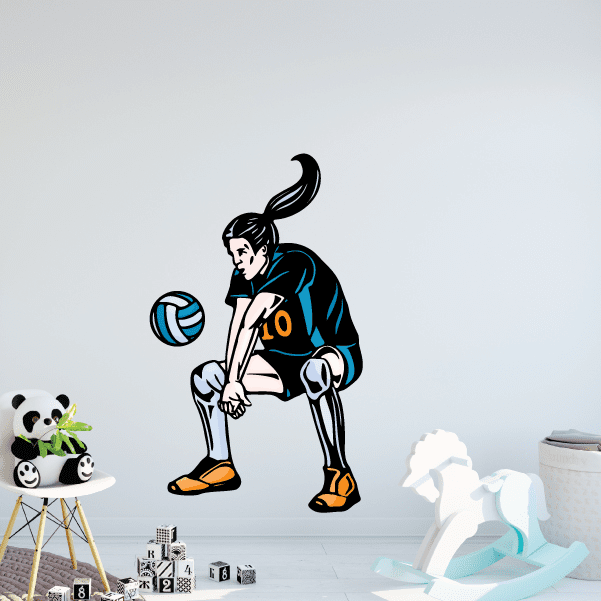 Image of Volleyball Wall Decal - Vinyl Sticker - Car Sticker - Die Cut Sticker - CDSCOLOR089